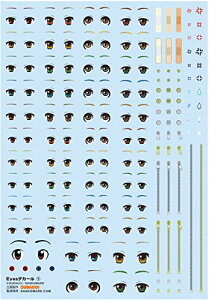 サンコーマーク工業 レプトジーダ プラモデル用 水転写 瞳 デカール1 10×14.2cm G-01 送料無料