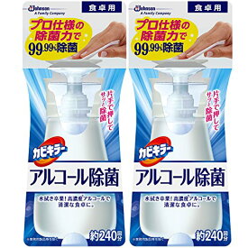 【まとめ買い】 カビキラー 除菌剤 プッシュタイプ アルコール除菌 食卓用 本体2本セット 300ml×2本 送料無料