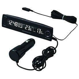 セイワ(SEIWA) 車内用品 デジタル時計 電圧サーモ電波クロック WA81 電波 ブルーLEDバックライト 送料無料
