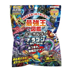 学研 最強王図鑑 キーホルダー ドラゴン 最強一族の証 Q750933 単品 1個 チャーム3個 スタンド付き 送料無料