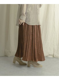 【SALE／50%OFF】アニマルワッシャープリーツスカート SENSE OF PLACE センス オブ プレイス スカート その他のスカート ブラウン ベージュ【RBA_E】[Rakuten Fashion]