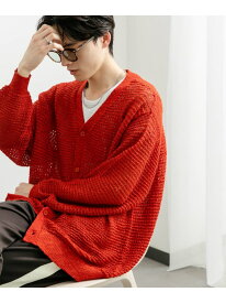 【SALE／60%OFF】『ユニセックス』『洗濯可』シアーVネックカーディガン SENSE OF PLACE センス オブ プレイス トップス カーディガン グリーン ブラック レッド【RBA_E】[Rakuten Fashion]