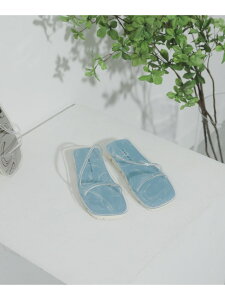 �ySALE�^70%OFF�zPVC�X�g���b�v�N���A�\�[���t���b�g�T���_�� SENSE OF PLACE �Z���X �I�u �v���C�X �V���[�Y�E�C �T���_�� �u���[ �p�[�v�� �u���E���yRBA_E�z[Rakuten Fashion]