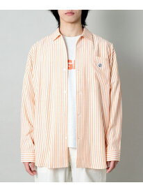 【SALE／10%OFF】ddp STRIPE OPEN COLLAR SHIRTS SENSE OF PLACE センス オブ プレイス トップス シャツ・ブラウス イエロー グリーン オレンジ【RBA_E】【送料無料】[Rakuten Fashion]