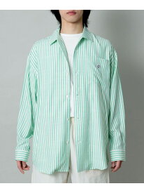 【SALE／10%OFF】ddp STRIPE OPEN COLLAR SHIRTS SENSE OF PLACE センス オブ プレイス トップス シャツ・ブラウス イエロー グリーン オレンジ【RBA_E】【送料無料】[Rakuten Fashion]