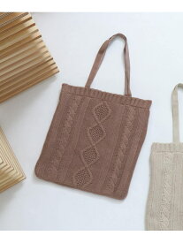 【SALE／47%OFF】ニットトート SENSE OF PLACE センス オブ プレイス バッグ トートバッグ グレー ホワイト ブラウン【RBA_E】[Rakuten Fashion]