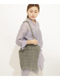 【SALE／70%OFF】ハンドニットトート SENSE OF PLACE センス オブ プレイス バッグ トートバッグ ホワイト カーキグリーン パープル【RBA_E】[Rakuten Fashion]