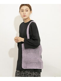 【SALE／43%OFF】ハンドニットトート SENSE OF PLACE センス オブ プレイス バッグ トートバッグ ホワイト カーキグリーン パープル【RBA_E】[Rakuten Fashion]