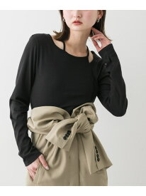 【SALE／35%OFF】アシンメトリーカットトップ SENSE OF PLACE センス オブ プレイス トップス カットソー・Tシャツ ブラック ホワイト ブルー【RBA_E】[Rakuten Fashion]