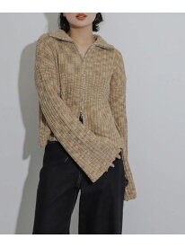 【SALE／60%OFF】ダブルジップセーター SENSE OF PLACE センス オブ プレイス トップス ニット ブルー ブラック ベージュ【RBA_E】[Rakuten Fashion]