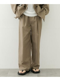 【SALE／42%OFF】『セットアップ対応』『イージーケア/速乾』リネンライクピンストライプワイドスラックス SENSE OF PLACE センス オブ プレイス パンツ その他のパンツ ベージュ グレー【RBA_E】[Rakuten Fashion]