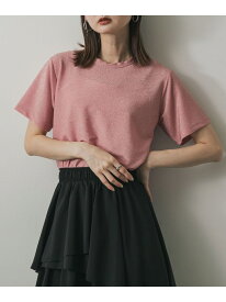 【SALE／33%OFF】クルーネックラメTシャツ(半袖) SENSE OF PLACE センス オブ プレイス トップス カットソー・Tシャツ シルバー ベージュ ブルー ブラック ピンク【RBA_E】[Rakuten Fashion]