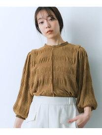 【SALE／45%OFF】HEYUMM ショルダータックシャーリングトップ SENSE OF PLACE センス オブ プレイス トップス シャツ・ブラウス ホワイト ブラウン ブラック【RBA_E】[Rakuten Fashion]