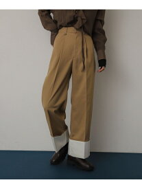 【SALE／64%OFF】ワイドターンバックパンツ SENSE OF PLACE センス オブ プレイス パンツ その他のパンツ ベージュ ブラック【RBA_E】[Rakuten Fashion]
