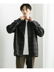 【SALE／50%OFF】オンブレチェックルーズシャツ SENSE OF PLACE センス オブ プレイス トップス シャツ・ブラウス ブラック ネイビー グレー【RBA_E】[Rakuten Fashion]
