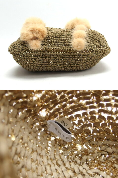 楽天市場】アンテプリマ ワイヤーバッグ ハンドバッグ ファー ベージュ  