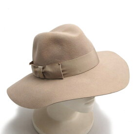 ボルサリーノ　リボン　フェルト　中折れハット【Z】【送料無料！】【代引き手数料無料！】【中古】【20251224】