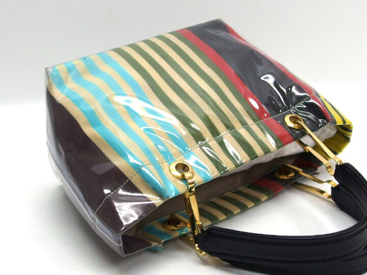 楽天市場】マルニ グロッシーグリップ ストライプ トートバッグS【送料  