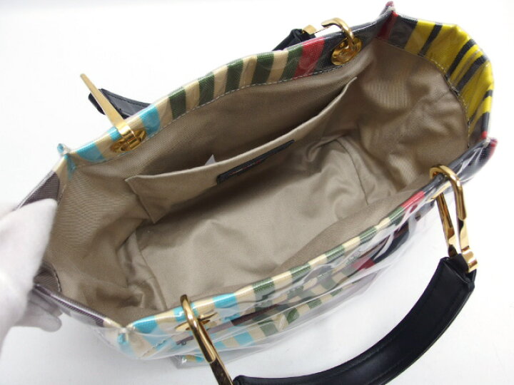 楽天市場】マルニ グロッシーグリップ ストライプ トートバッグS【送料  