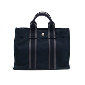 エルメス　フールトゥPM　ミニトートバッグ　ブラック(黒)xグレー【送料無料！】【代引き手数料無料！】【中古】【20260107】