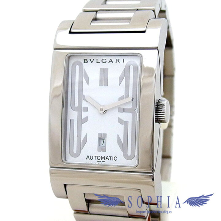 楽天市場】ブルガリ レッタンゴロ RT45S ホワイト文字盤 SS 仕上げ済み  