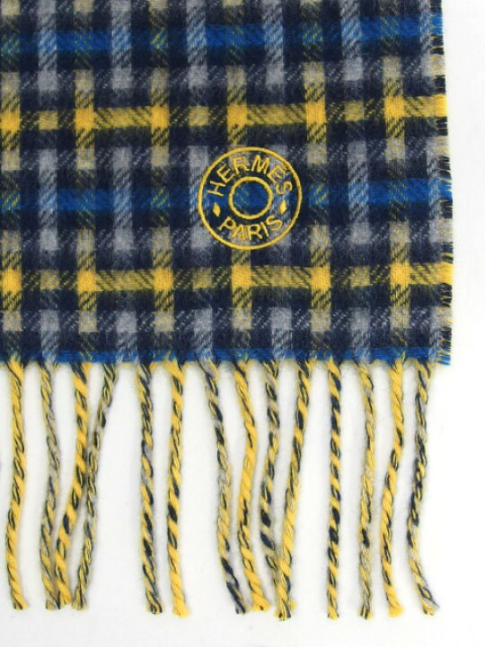 楽天市場】エルメス Hエコセ・レクトヴェルソ カシミアマフラー 