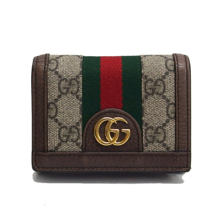 楽天市場】グッチ オフィディア 二つ折り コンパクト財布 GG柄  