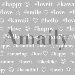 Amaily アメイリー ネイルシールNo.2-16 ハッシュタグ白【ネイルシール ネイルアート シール ネイルアート用品 デコネイルシール Amaily アメイリー 夏 サマー ハッシュタグ # 海 新