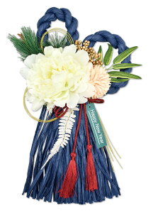 【正月飾り】 しめ縄 造花 約26cm ギフト アーティシャルフラワー アレンジメント 造花 プレゼント 玄関 リビング 居間 飾り方 壁掛け 吊り下げ可能 正月 迎春 新春 お祝い 女性 人気 豪華 枯