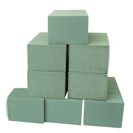 フローラルフォーム 吸水スポンジ 8個入り アレンジメント 生花用 造花用 吸水ブロック 花材 資材 フラワーアレンジ 土台 切れる 高密度 オアシス フラワーフォーム 手芸 DIY 固定 教室 花屋 生花 ディスプレイ レッスン 業務用 ワークショップ いけばな floralfoam-8