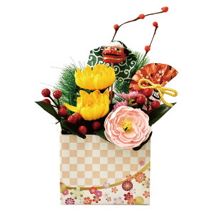 ソープフラワー サイズが選べる 正月飾り ボックス ホワイト 花束 ギフト 椿 菊 シャボンフラワー アレンジメント 造花 プレゼント 玄関 リビング 居間 飾り方 そのまま 正月 迎春 新春 成人