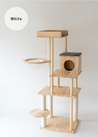 sopoa®公式【 高評価★4.75 】CAT TREE 天然 無垢材 木製 キャットタワー 2色 高品質（スリム 宇宙船 爪研ぎ クリアボウル 据え置き モダン 高さ165cm ラバーウッド） 大型猫 シニア 短足種 多頭飼い 対応 透明カプセル おしゃれ かわいい【 長く使えて汚れにくい 】