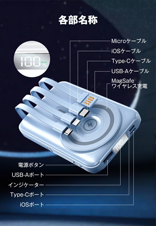 楽天市場】48時間限定：3680円→3480円【4つのケーブル内蔵・6台同時に 