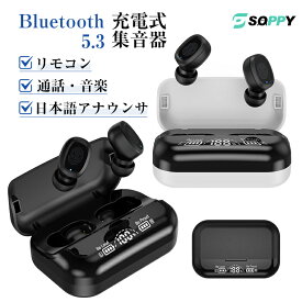 【テレビ視聴を快適・人気】集音器 ワイヤレスイヤホン 集音機Bluetooth5.3 小型 低遅延 自動ペアリング USB充電式リモコン付き超軽量両耳片耳5段階音量しゅうおんき小型集音器高齢者2way 100時間使用可能目立たない使いやすい簡単操作ラッピング可