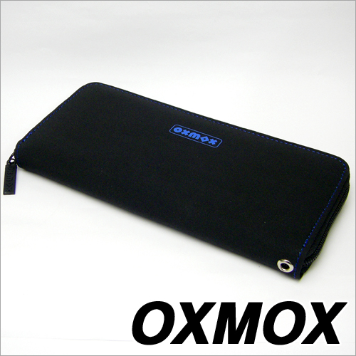 オックスモックス OXMOX color ラウンドジッパー長財布 ブルー カラー メンズ財布