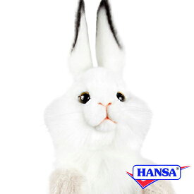 HANSA ハンサ ぬいぐるみ7156 ハンドパペット シロウサギ RABBIT WHITE