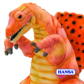HANSA ハンサ ぬいぐるみ7753 恐竜 ハンドパペット スピノサウルス レッド SPINOSAURUS RED