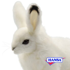 HANSA ハンサ ぬいぐるみ7851 ホッキョクウサギ 北極ウサギ うさぎ 兎 リアル 動物
