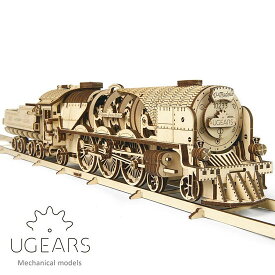 【無料ラッピングサービス有り】Ugears ユーギアーズ 木製組立立体パズル V Express 蒸気機関車