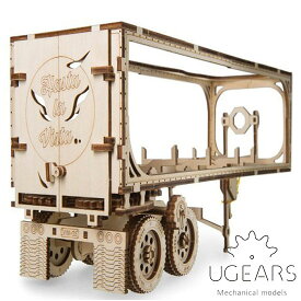 【無料ラッピングサービス有り】Ugears ユーギアーズ 木製組立立体パズル ヘビーボーイトラックVM-03用トレーラー