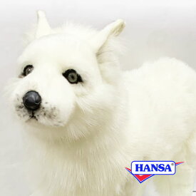 HANSA ハンサ ぬいぐるみ7316 ホッキョクオオカミ 狼 白 おおかみ 北極 リアル 動物