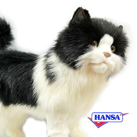 HANSA ハンサ ぬいぐるみ4221 白黒ネコ 猫 ネコ シロクロネコ リアル 動物