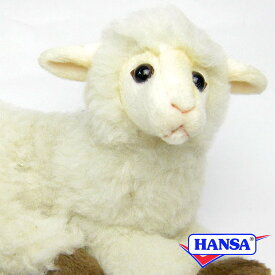 HANSA ハンサ ぬいぐるみ4773 ヒツジの仔 羊 ひつじ 子羊 仔羊 リアル 動物