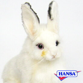 HANSA ハンサ ぬいぐるみ5842 白ウサギ ウサギ うさぎ 兎 リアル 動物
