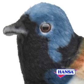 HANSA ハンサ ぬいぐるみ8410 ムナグロオーストラリアムシクイ リアル 鳥