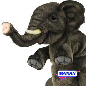 HANSA ハンサ ぬいぐるみ8462 ハンドパペット ゾウ 象 ぞう リアル 動物
