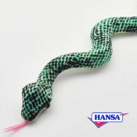 HANSA ハンサ ぬいぐるみ6026 ヘビ グリーン 蛇 へび スネーク リアル 爬虫類