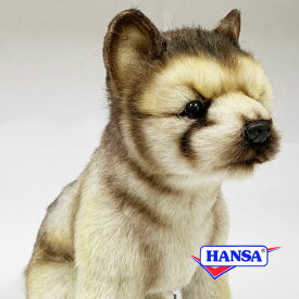 HANSA ハンサ ぬいぐるみ6740 オオカミの仔 狼 おおかみ リアル 動物