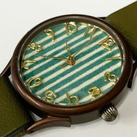 vie ヴィー 和風腕時計 和tch わっち 京千代紙 縞緑