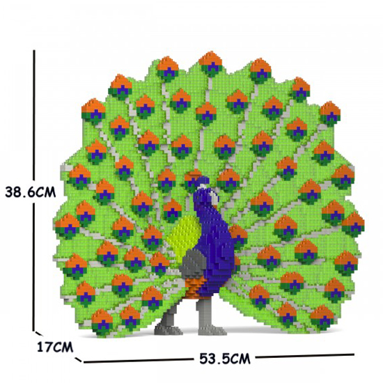 鳥の模型 大人向けブロック玩具 ペット 置き物 格安即決 58％以上節約 動物インテリア JEKCA Sculptor 01S 組立パズル 立体パズル ジェッカブロック クジャク